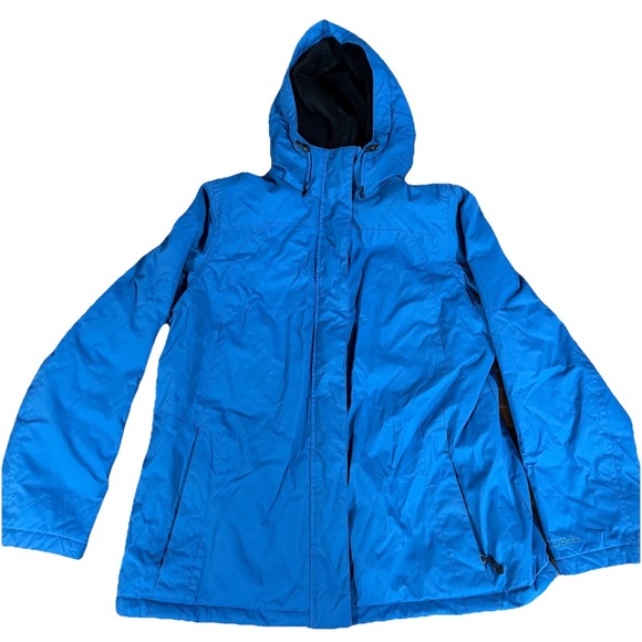 L.L. Bean Jackets & Blazers - LL Bean Winter Warmer Coat Women Size Large Teal Fleece Lined Hooded Jacket